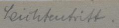 - (Leichtentritt, Anna), Von Hand: Autogramm, Name; 'Leichtentritt.'. 