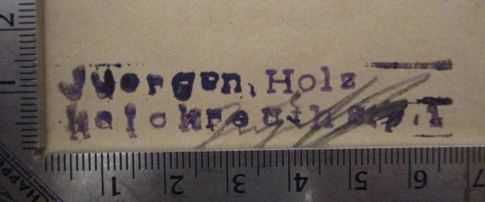  Hawa Naschira! (Auf, Laßt uns singen!) : Liederbuch für Unterricht, Bund und Haus (1935);- (Holz, Jürgen), Stempel: Name, Ortsangabe; 'Juergen Holz Kalckreuthstr. 1'.  (Prototyp)
