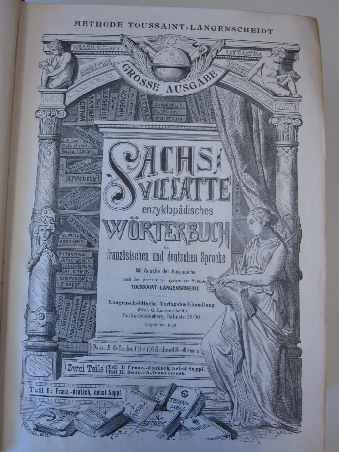 1.1 311 1: Sachs-Villate : enzyklopädisches Wörterbuch der Französischen und deutschen Sprache ([1905])