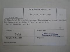 - (Zentralstelle für Wissenschaftliche Altbestände;Berliner Stadtbibliothek), Papier: Besitzwechsel.  (Prototyp)