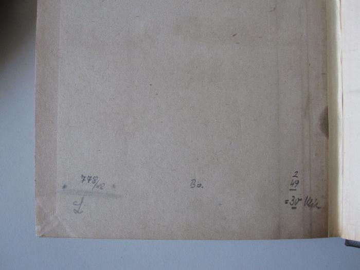 MB 8908 1918: Jahresbericht des Zentralverbandes deutscher Konsumvereine für 1918 (1919);- (unbekannt), Von Hand: Notiz, Nummer; '778/48 L Bo. 249/=30 Klie'. 