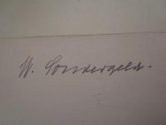 - (Sondergeld[?], W.[?]), Von Hand: Autogramm, Name; 'W. Sondergeld'. 
