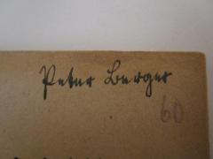 - (Berger, Peter), Von Hand: Autogramm, Name; 'Peter Berger'. 