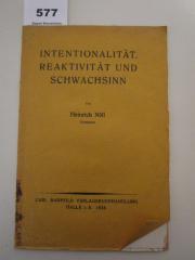  Intentionalität, Reaktivität und Schwachsinn (1926)