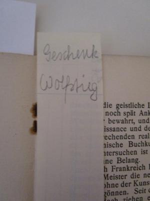  Führer durch die Sonderausstellung dei Kunst im Buchdruck : November - Dezember 1898 (1898);- (Wolfstieg, August), Papier: Name, Besitzwechsel; 'Geschenk Wolfstieg'. 