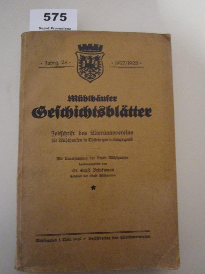  Mühlhäuser Geschichtsblätter (1929)