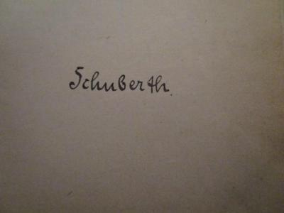  Sonaten (o.J.);- (Schuberth, [?]), Von Hand: Autogramm, Name; 'Schuberth'. 