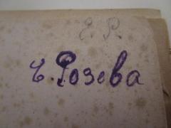 - (Pozeba, E.), Von Hand: Autogramm, Name; 'E. Pozeba'. 