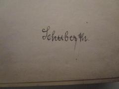 - (Schuberth, [?]), Von Hand: Autogramm, Name; 'Schuberth.'. 