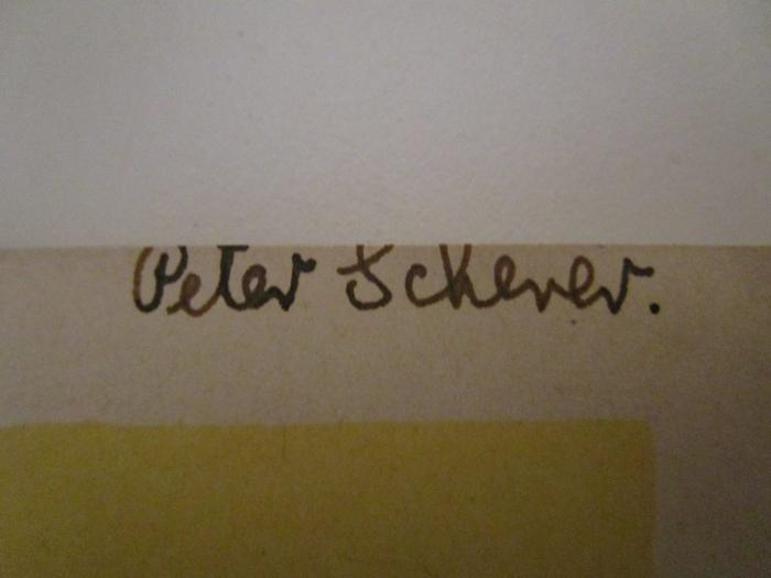  Kinderlieder
 (o.J.);- (Scherer, Peter), Von Hand: Autogramm, Name; 'Peter Scherer.'. 