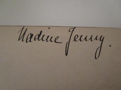  24 caprices : en forme d'études ; pour violon seul ; dans les 24 tons de la gamme  (o.J.);- (Jenny, Nadine), Von Hand: Autogramm, Name; 'Nadine Jenny.'. 