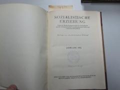 MB 13619 1932: Sozialistische Erziehung : Organ der Reichsarbeitsemeinschaft der Kinderfreunde und der Arbeitsgemeinschaft sozialdemokratischer Lehrer und Lehrerinnen Deutschlands ; Beilage zur "Sozialistischen Bildung" ([1932])