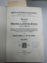 MB 13781: Gesetz betreffend Kinderarbeit in gewerblichen Betrieben vom 30. März 1903 (1905)