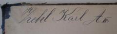 - (Zehl, Karl), Von Hand: Autogramm, Name, Nummer; 'Zehl Karl A. II.'. 