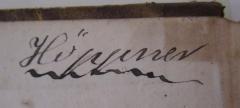 - (Höppner, Margarete), Von Hand: Autogramm, Name; 'Höppner'. 