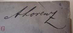- (Lorenz, A.), Von Hand: Autogramm, Name; 'A. Lorenz'. 