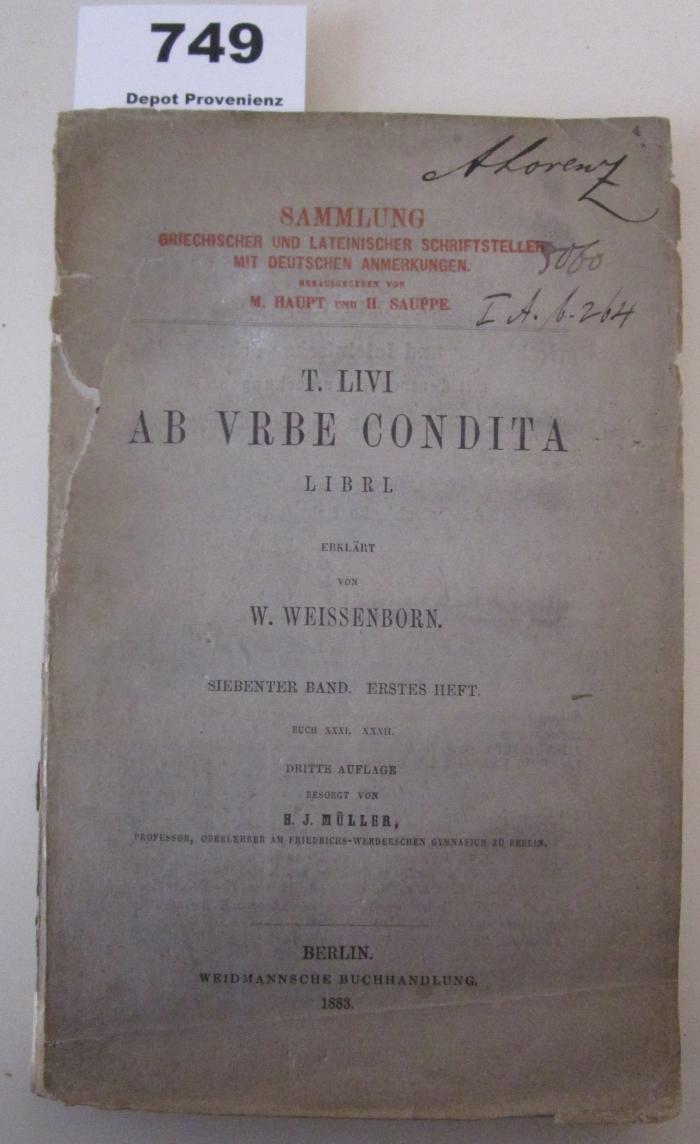  [T. Livi] Ab Urbe Condita Libri (1883)