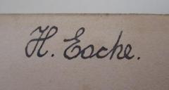 - (Esche, H.), Von Hand: Autogramm, Name; 'H. Esche.'. 