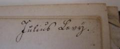 - (Rodenberg, Julius), Von Hand: Autogramm, Name; 'Julius Levy'. 