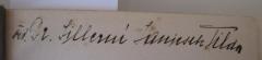 - (Janiesek[?] Tilan[?], Silbani[?]), Von Hand: Autogramm, Name; '[..] Dr. Sillerni Janicsek Tilan'. 