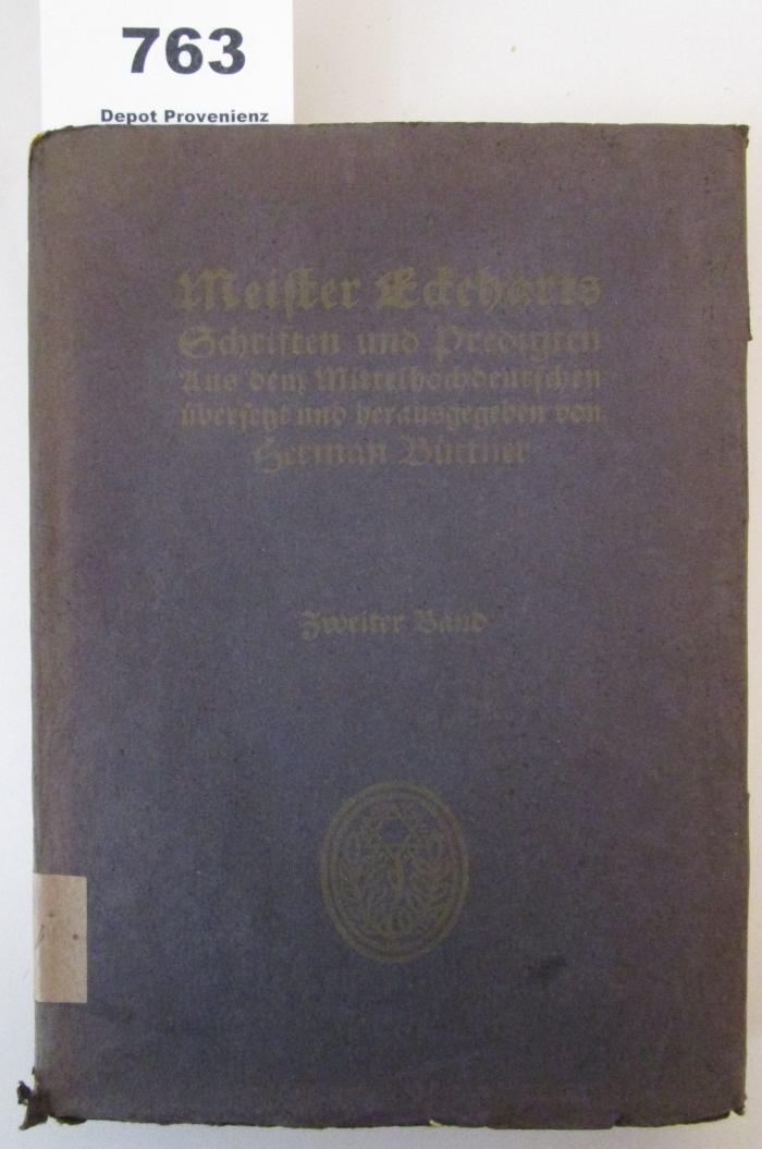  Meister Eckeharts Schriften und Predigten : Zweiter Band (1919)
