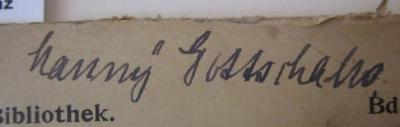  Eier : 120 neue Zubereitungsarten (o.J.);- (Gottschalk, Hanny), Von Hand: Autogramm, Name; 'Hanny Gottschalk'. 
