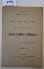  Quel fut le premier composé par Chaucer des Dux Prologues de la Légende des Femmes Exemplaires? (1900)