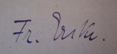 - (Ercke, Frithjof), Von Hand: Name, Annotation; 'Fr. Ercke.'. 