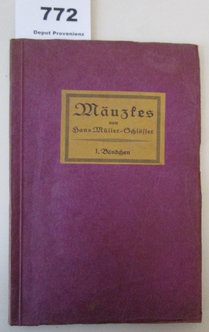  Mäuzkes : 1. Bändchen (1916)