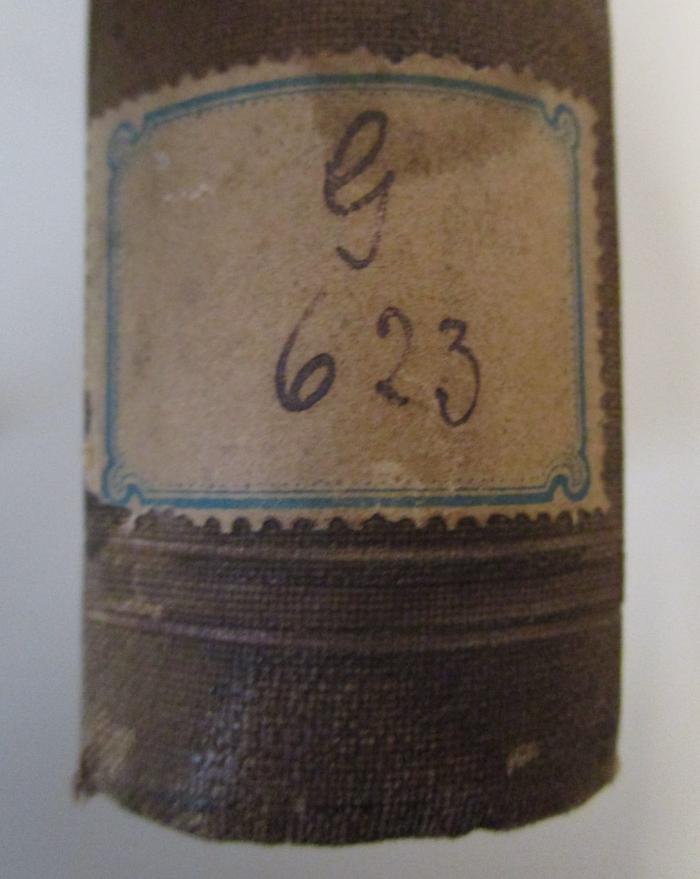  Zeitschrift der Gesellschaft für Erdkunde zu Berlin (1887);- (unbekannt), Etikett: Signatur; 'G 623'. 