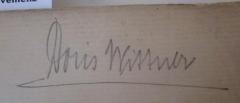 - (Wittner, Doris), Von Hand: Autogramm, Name; 'Doris Wittner'. 
