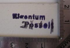 - (Posselt, [?]), Stempel: Name; 'Eigentum Posselt'. 