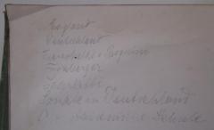 - (Braun, Käthe), Von Hand: Notiz, Annotation; 'England
Deutschland
[...] Pasquim
Frohberger
[...]
Sonate in Deutschland
[...]
'. 
