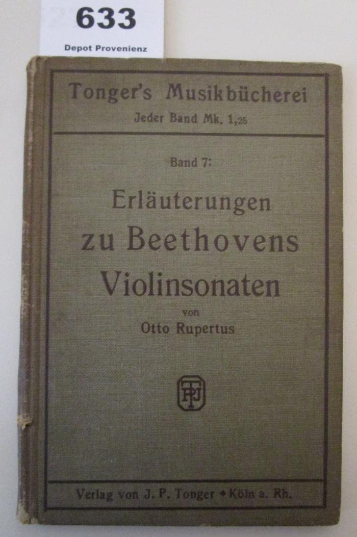  Erläuterungen zu Beethovens Violinsonaten (1915)
