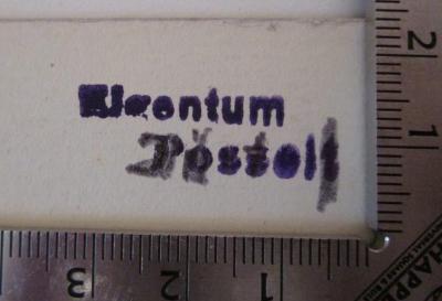  Deutscher Jugendklang : Liederbuch für höhere Lehranstalten männlicher Jugend (o.J.);- (Posselt, [?]), Stempel: Name; 'Eigentum Posselt'. 