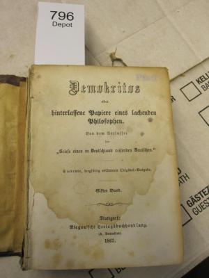  Demokritos oder hinterlassene Papiere eines lachenden Philosophen (1863)