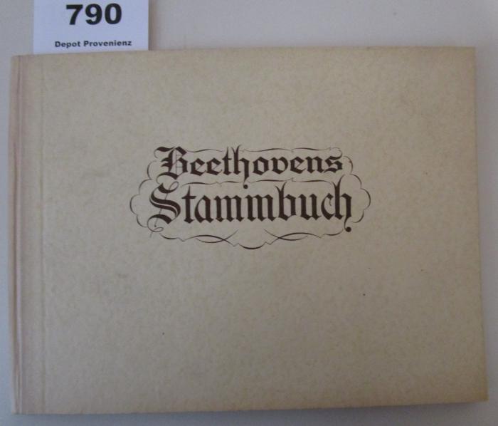  Beethovens Stammbuch (um 1930)