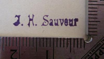  Aya Sofia (1887);- (Sauveur, Jean Henri), Stempel: Name; 'J.H. Sauveur'.  (Prototyp)