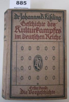  Geschichte des Kulturkampfes im Deutschen Reiche: Die Vorgeschichte (1911)