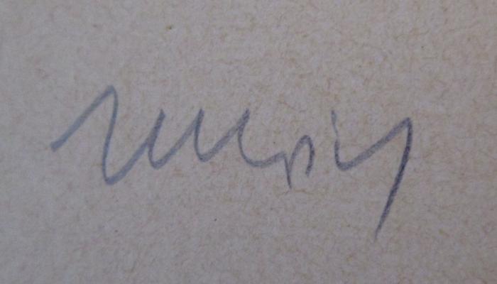 - (Ullrich, [?]), Von Hand: Autogramm, Name; 'Ullrich'.  (Prototyp); Bücherverzeichnis J der Siemens-Werkbücherei (1938)