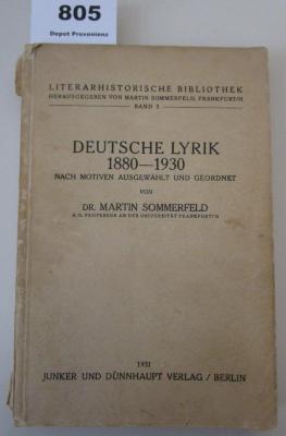  Deutsche Lyrik 1880-1930 (1931)