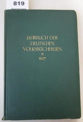  Jahrbuch der deutschen Volksbüchereien : 1927 (1927)
