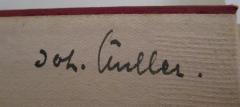 - (Müller, Joh.), Von Hand: Autogramm, Name; 'Joh. Müller.'. 