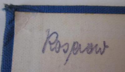  Die Hexe von Prag (The witch of Prague) : Roman (o.J.);- (Rospow[?], [?]), Von Hand: Autogramm, Name; 'Rospow'. 