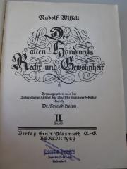 MB 7250;MB 1,42/W-R ; ;: Handwerksbrauch und Gewohnheit (1929)