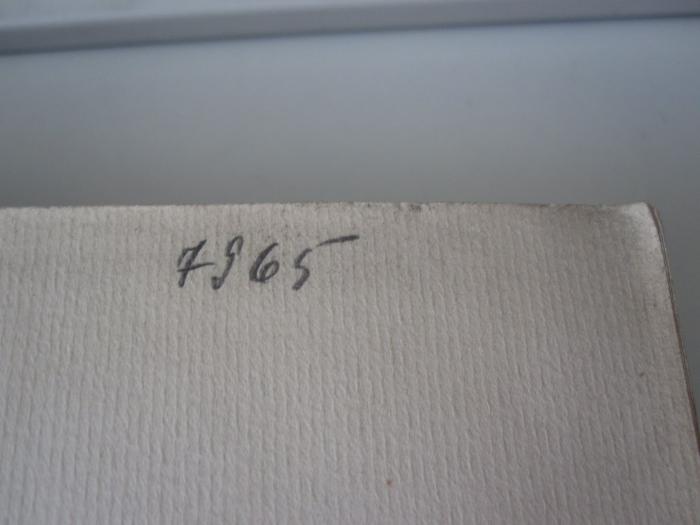 MB 7250;MB 1,42/W-R ; ;: Handwerksbrauch und Gewohnheit (1929);- (Redaction "Vorwärts"), Von Hand: Exemplarnummer, Signatur; '7965'. 