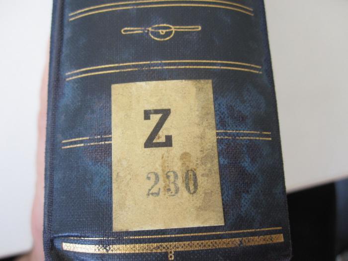 MB 7250;MB 1,42/W-R ; ;: Handwerksbrauch und Gewohnheit (1929);- (Redaction "Vorwärts"), Etikett: Signatur; 'Z 230'. 
