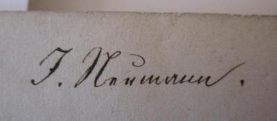  Die Deutschen : Ethnographische Studie (1860);- (Neumann, I.), Von Hand: Autogramm, Name; 'I. Neumann.'. 