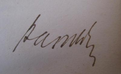  Studien zur Cultur-Geschichte Polens (1866);- (Kamsch[?], [?]), Von Hand: Autogramm, Name; 'Kamsch[?]'. 