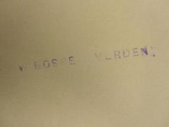- (Bosse, W.), Stempel: Name; 'W Bosse Verden'.  (Prototyp)